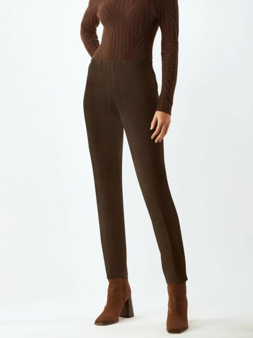 ECRU Charcoal Pinstripe Springfield Pull On Pant